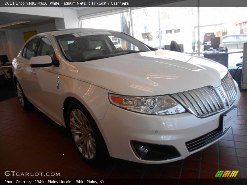 White Platinum Metallic Tri-Coat / Cashmere 2011 Lincoln MKS AWD