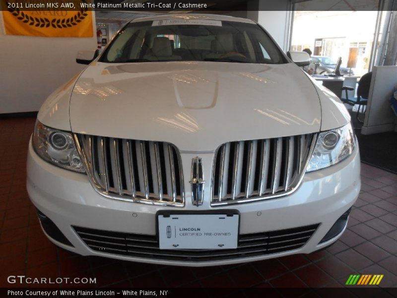 White Platinum Metallic Tri-Coat / Cashmere 2011 Lincoln MKS AWD