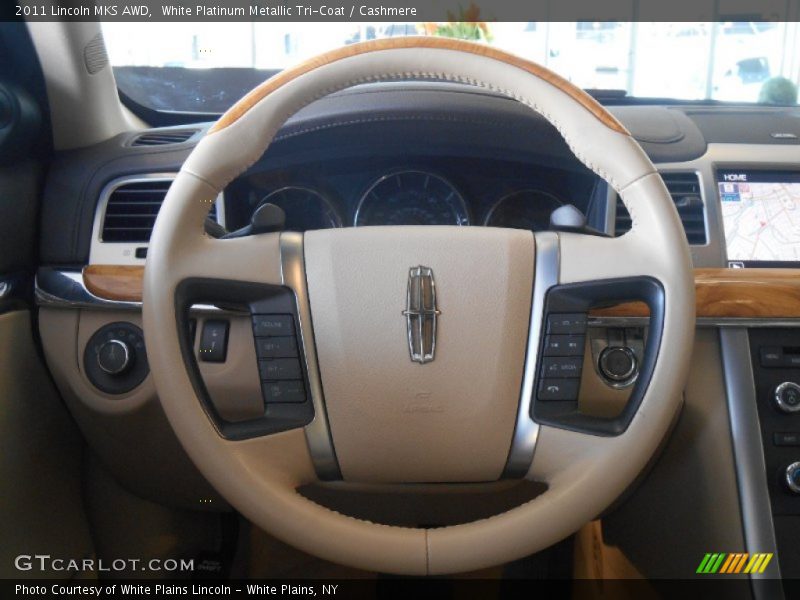 White Platinum Metallic Tri-Coat / Cashmere 2011 Lincoln MKS AWD