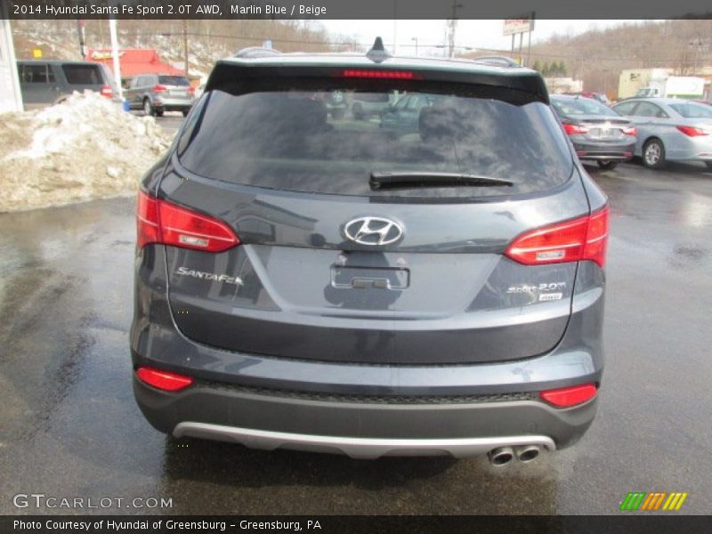 Marlin Blue / Beige 2014 Hyundai Santa Fe Sport 2.0T AWD