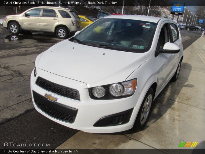 Summit White / Jet Black/Dark Titanium 2014 Chevrolet Sonic LS Hatchback