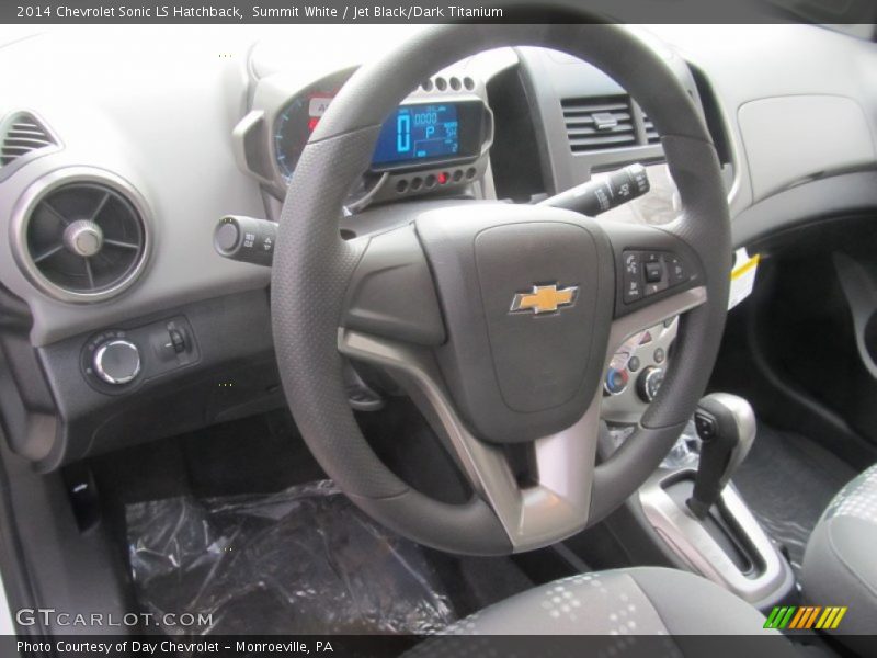 Summit White / Jet Black/Dark Titanium 2014 Chevrolet Sonic LS Hatchback