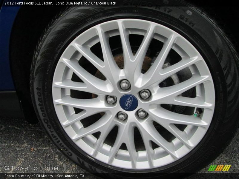 Sonic Blue Metallic / Charcoal Black 2012 Ford Focus SEL Sedan
