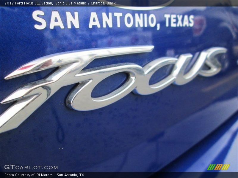 Sonic Blue Metallic / Charcoal Black 2012 Ford Focus SEL Sedan