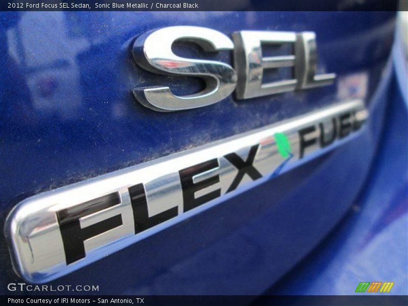 Sonic Blue Metallic / Charcoal Black 2012 Ford Focus SEL Sedan