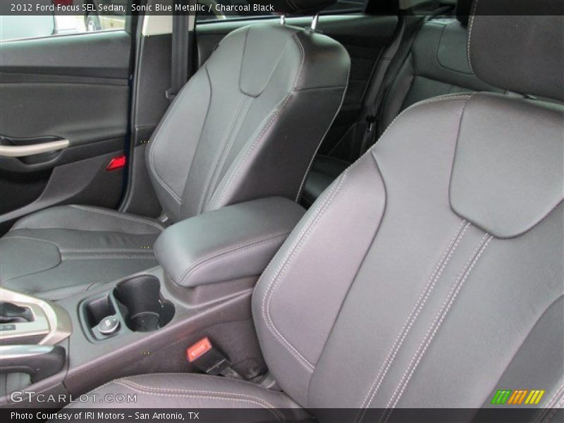 Sonic Blue Metallic / Charcoal Black 2012 Ford Focus SEL Sedan
