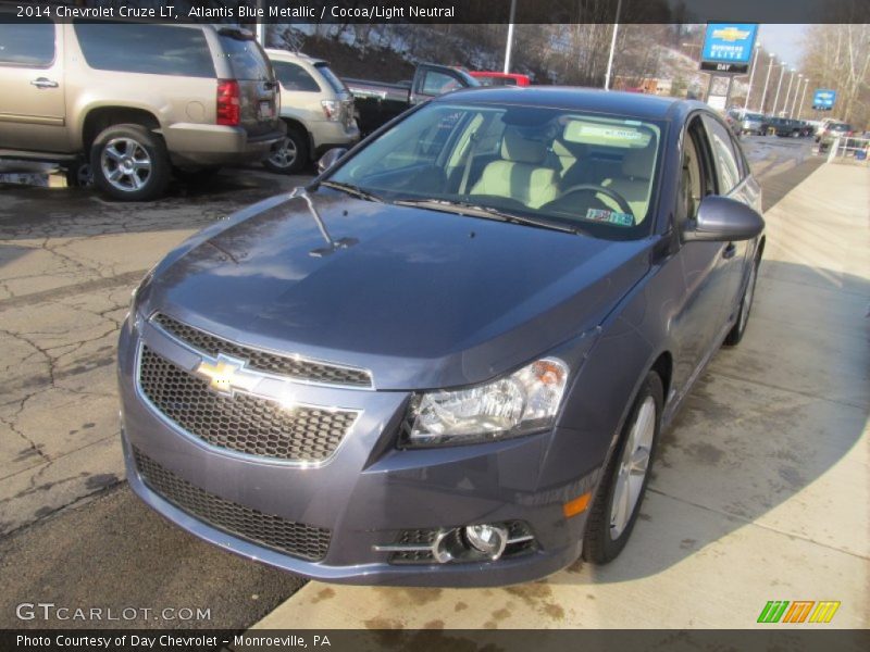 Atlantis Blue Metallic / Cocoa/Light Neutral 2014 Chevrolet Cruze LT