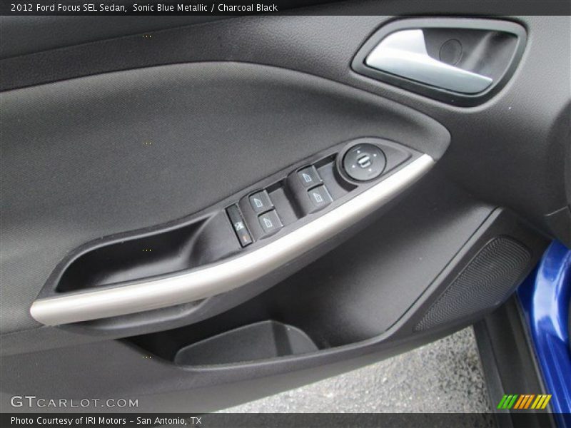 Sonic Blue Metallic / Charcoal Black 2012 Ford Focus SEL Sedan