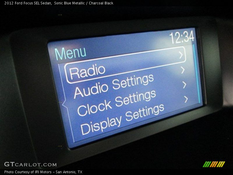 Sonic Blue Metallic / Charcoal Black 2012 Ford Focus SEL Sedan