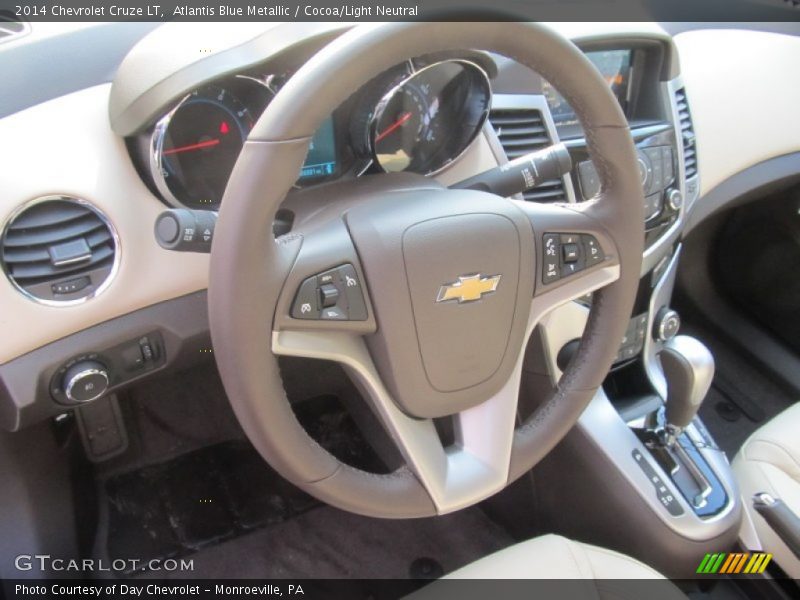 Atlantis Blue Metallic / Cocoa/Light Neutral 2014 Chevrolet Cruze LT