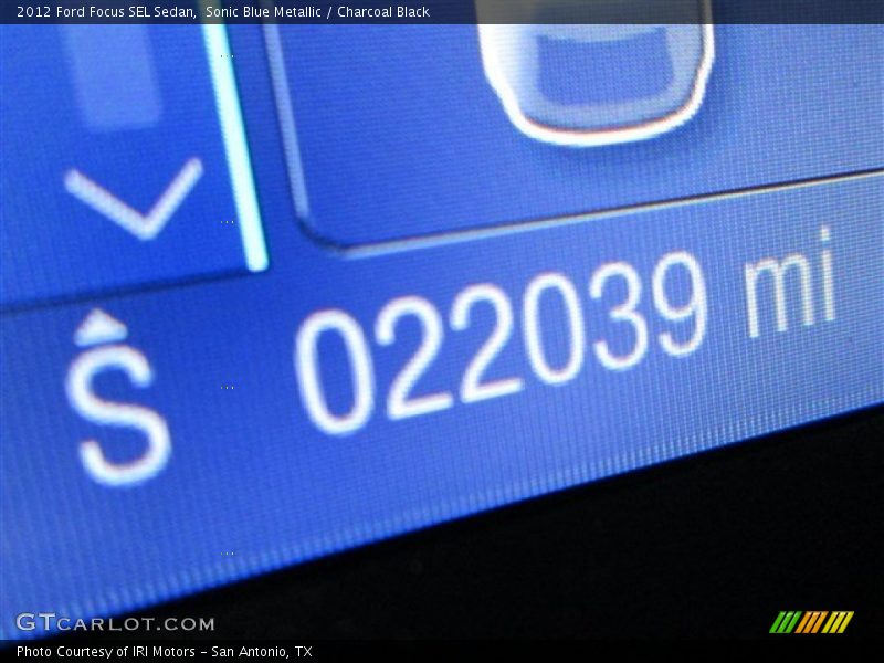 Sonic Blue Metallic / Charcoal Black 2012 Ford Focus SEL Sedan