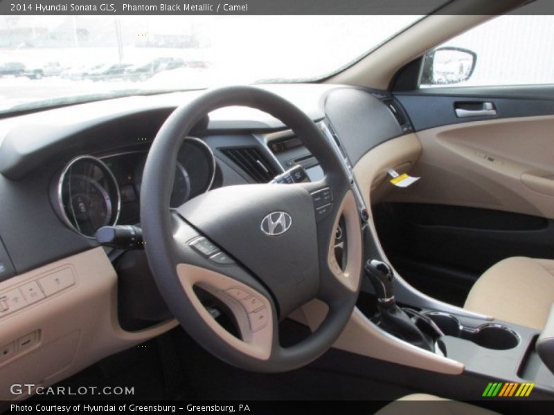 Phantom Black Metallic / Camel 2014 Hyundai Sonata GLS