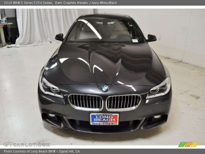 Dark Graphite Metallic / Ivory White/Black 2014 BMW 5 Series 535d Sedan