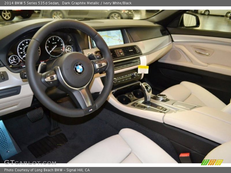 Ivory White/Black Interior - 2014 5 Series 535d Sedan 