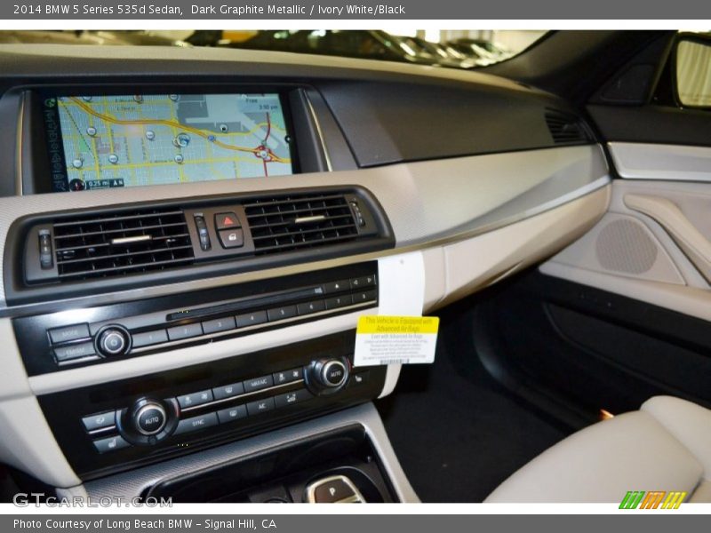 Dark Graphite Metallic / Ivory White/Black 2014 BMW 5 Series 535d Sedan