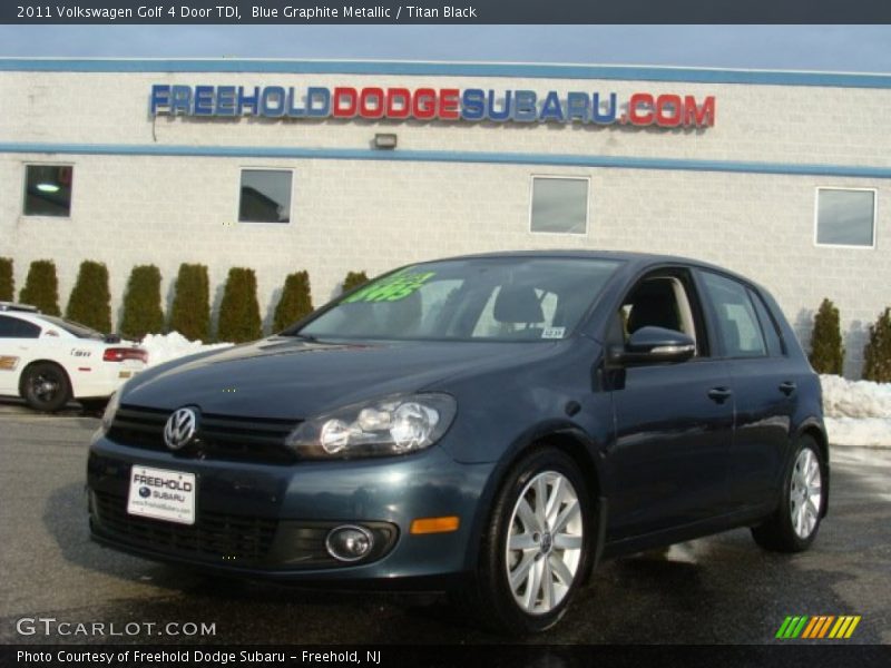 Blue Graphite Metallic / Titan Black 2011 Volkswagen Golf 4 Door TDI