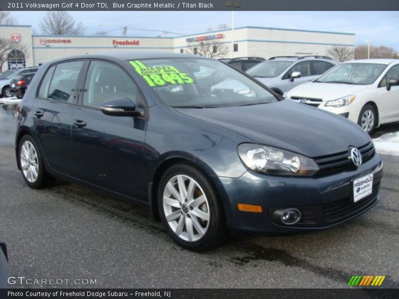 Blue Graphite Metallic / Titan Black 2011 Volkswagen Golf 4 Door TDI