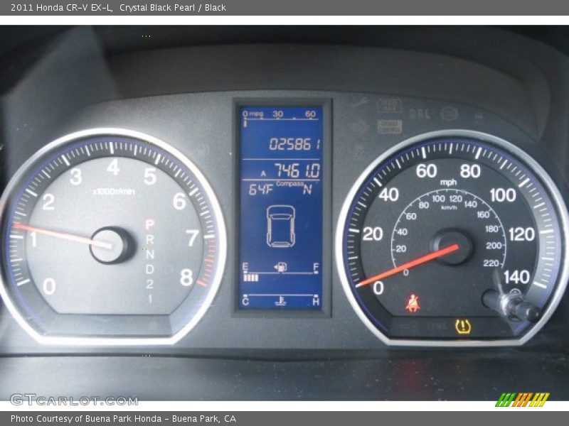 Crystal Black Pearl / Black 2011 Honda CR-V EX-L