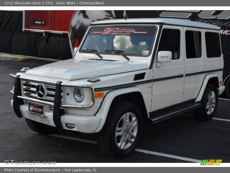 Arctic White / Chestnut/Black 2012 Mercedes-Benz G 550