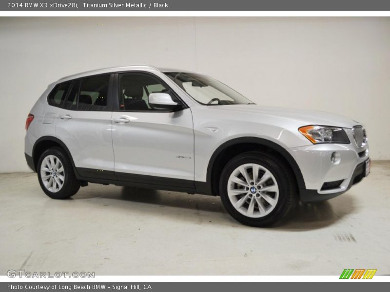 Titanium Silver Metallic / Black 2014 BMW X3 xDrive28i
