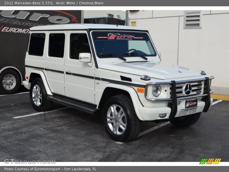 Arctic White / Chestnut/Black 2012 Mercedes-Benz G 550