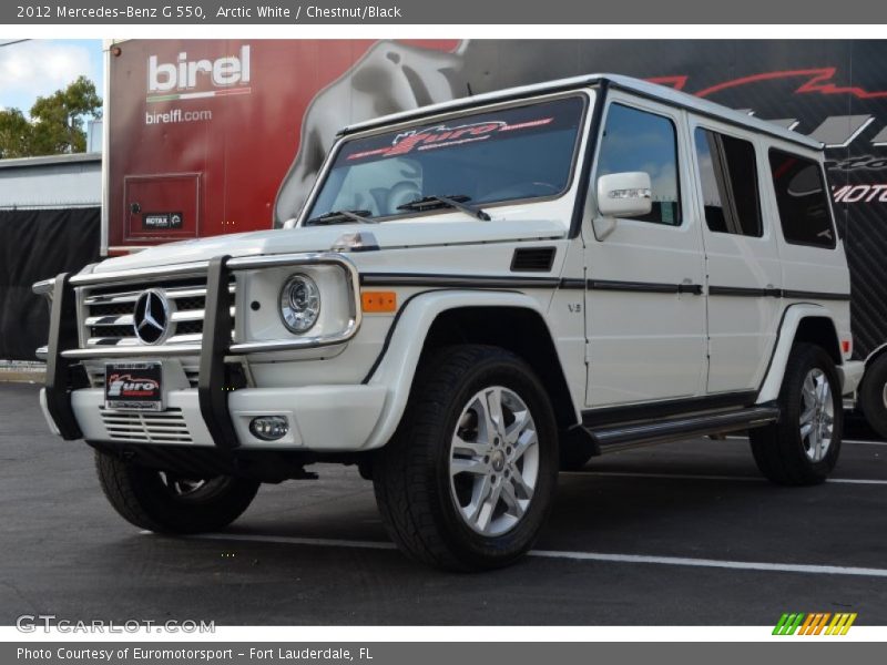 Arctic White / Chestnut/Black 2012 Mercedes-Benz G 550