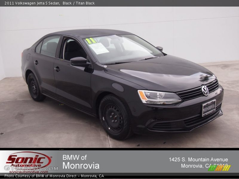 Black / Titan Black 2011 Volkswagen Jetta S Sedan
