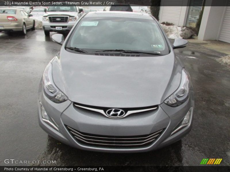 Titanium Gray Metallic / Gray 2014 Hyundai Elantra Sport Sedan