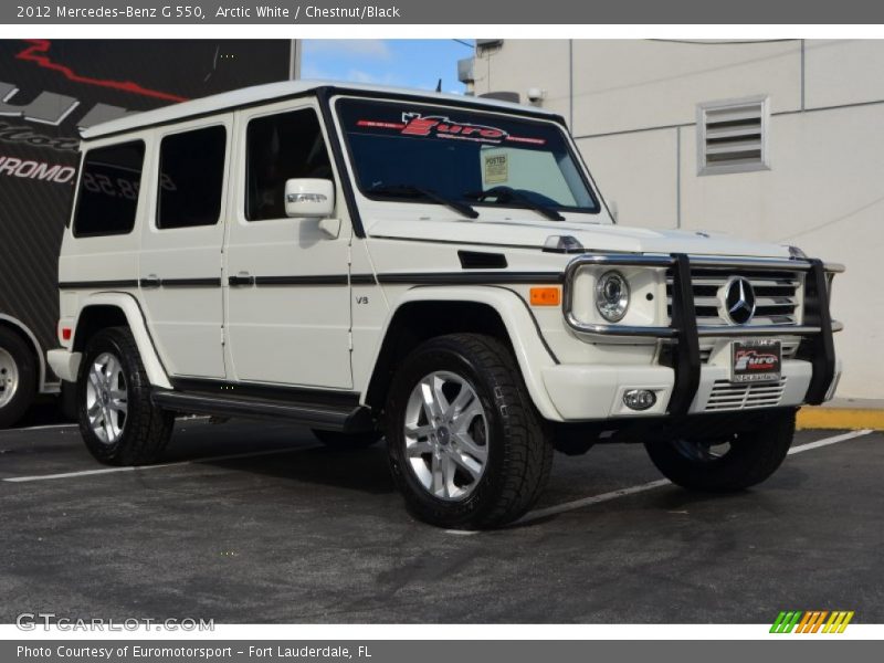Arctic White / Chestnut/Black 2012 Mercedes-Benz G 550