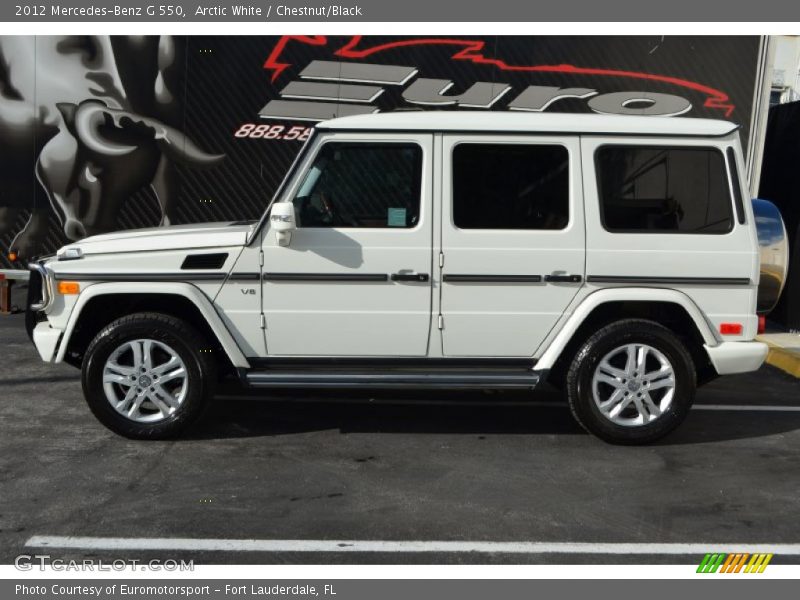 Arctic White / Chestnut/Black 2012 Mercedes-Benz G 550