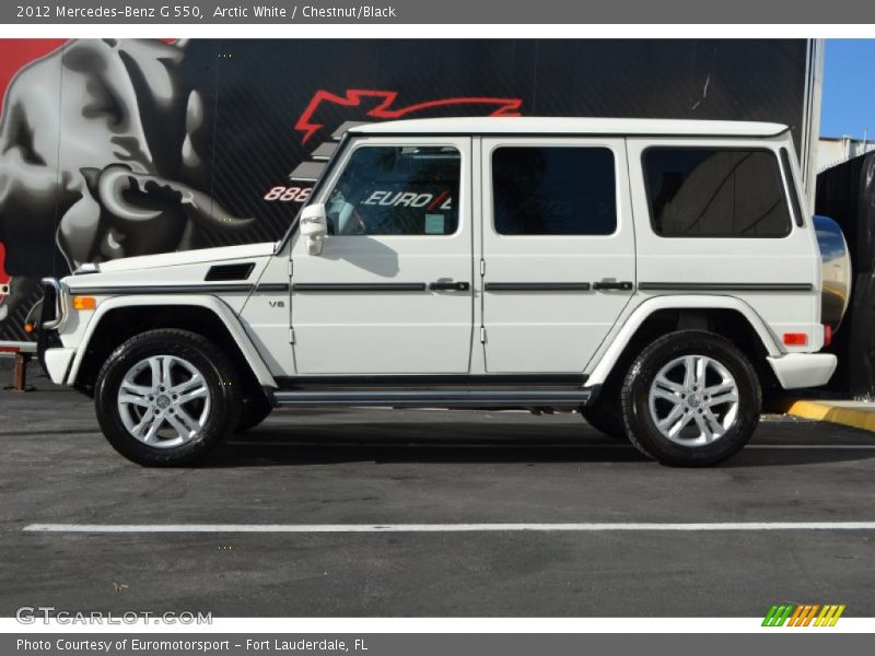 Arctic White / Chestnut/Black 2012 Mercedes-Benz G 550