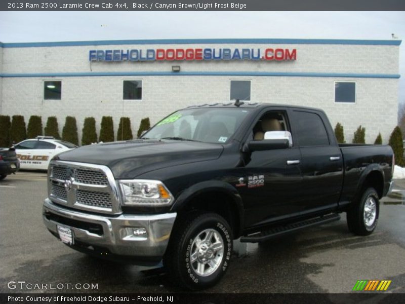 Black / Canyon Brown/Light Frost Beige 2013 Ram 2500 Laramie Crew Cab 4x4