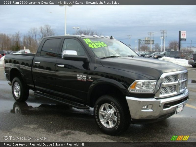 Black / Canyon Brown/Light Frost Beige 2013 Ram 2500 Laramie Crew Cab 4x4