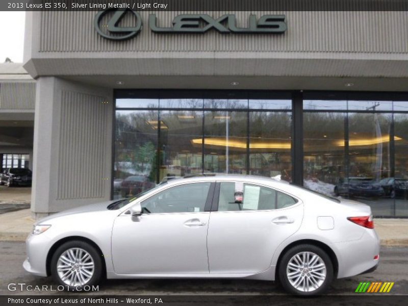 Silver Lining Metallic / Light Gray 2013 Lexus ES 350