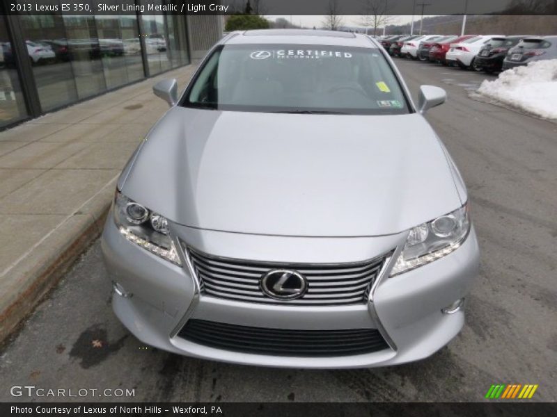 Silver Lining Metallic / Light Gray 2013 Lexus ES 350
