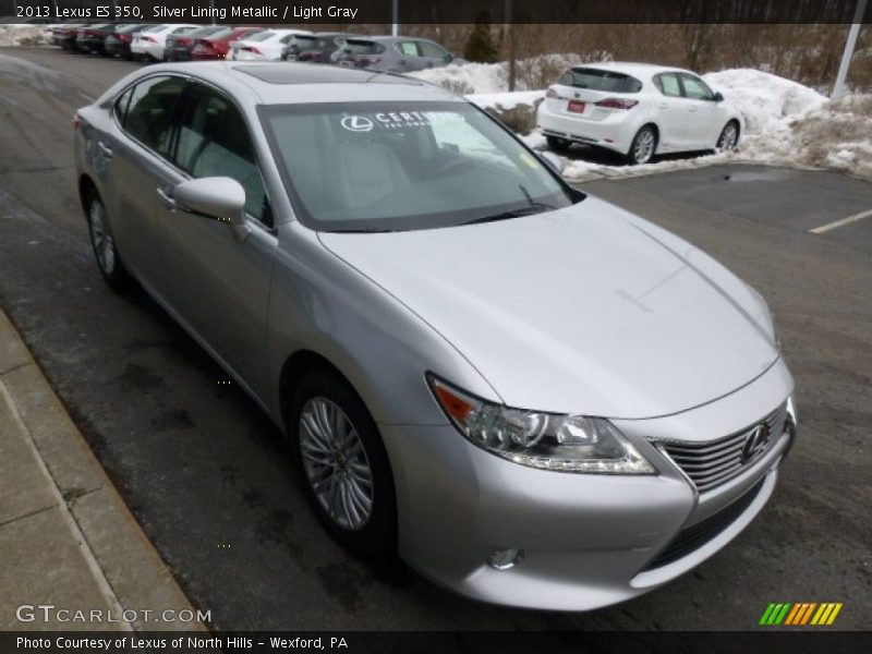 Silver Lining Metallic / Light Gray 2013 Lexus ES 350