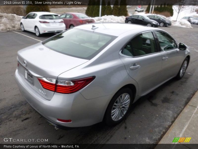 Silver Lining Metallic / Light Gray 2013 Lexus ES 350