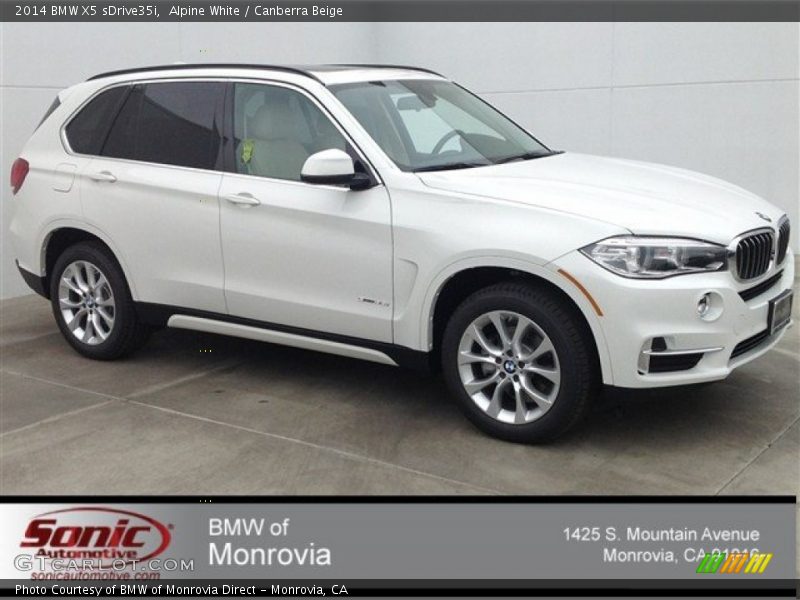 Alpine White / Canberra Beige 2014 BMW X5 sDrive35i