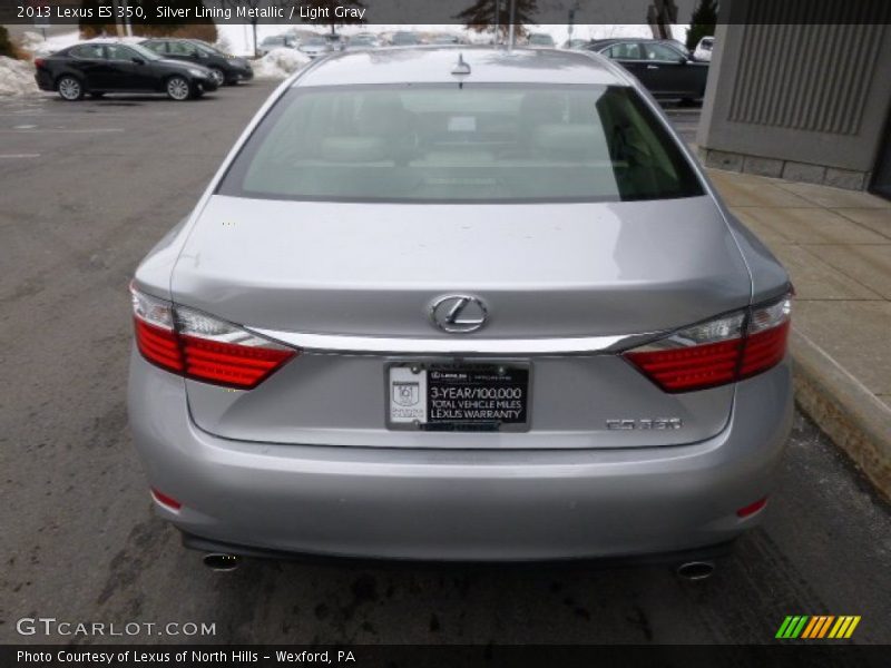 Silver Lining Metallic / Light Gray 2013 Lexus ES 350