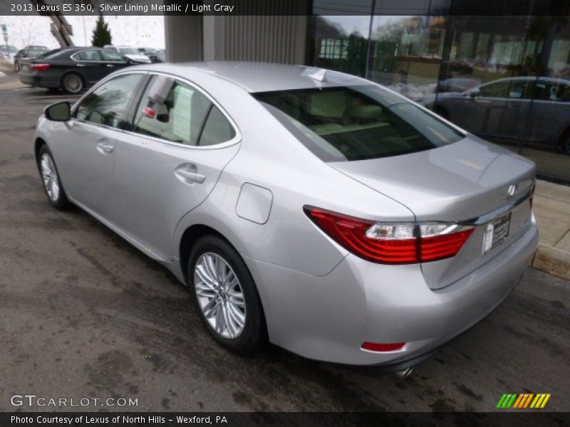 Silver Lining Metallic / Light Gray 2013 Lexus ES 350