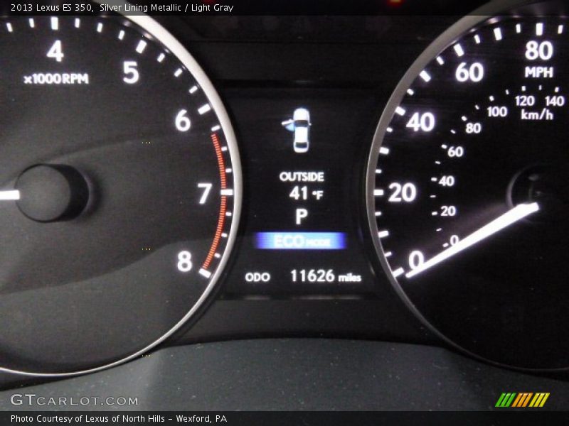 Silver Lining Metallic / Light Gray 2013 Lexus ES 350