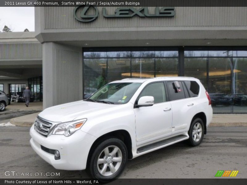 Starfire White Pearl / Sepia/Auburn Bubinga 2011 Lexus GX 460 Premium