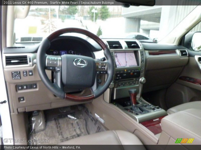 Starfire White Pearl / Sepia/Auburn Bubinga 2011 Lexus GX 460 Premium