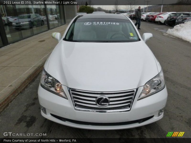 Starfire White Pearl / Light Gray 2011 Lexus ES 350