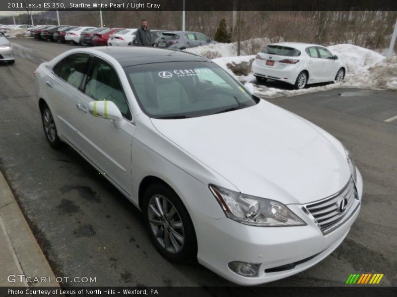 Starfire White Pearl / Light Gray 2011 Lexus ES 350