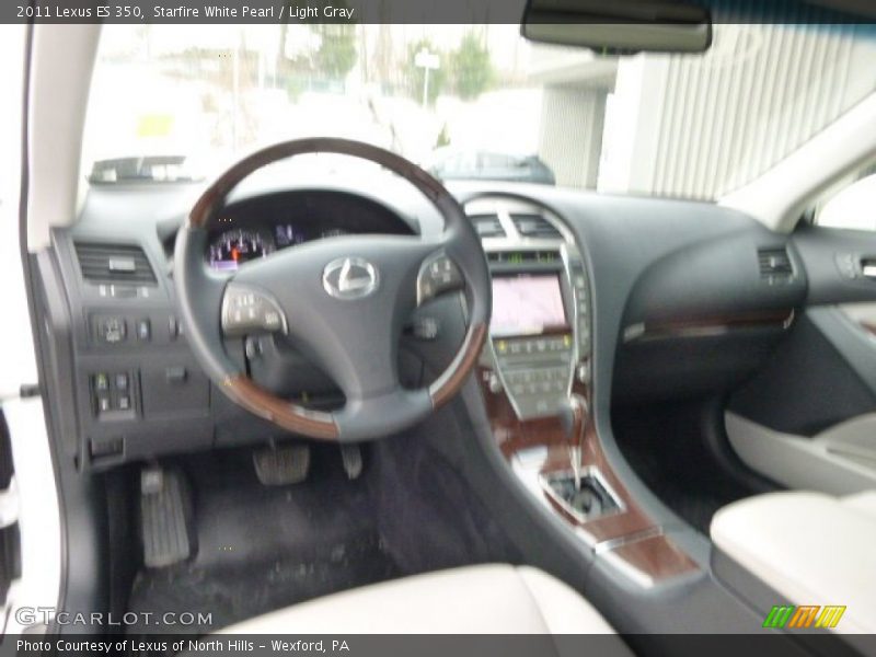 Starfire White Pearl / Light Gray 2011 Lexus ES 350