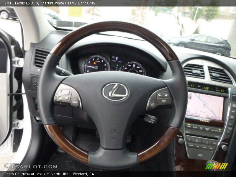 Starfire White Pearl / Light Gray 2011 Lexus ES 350