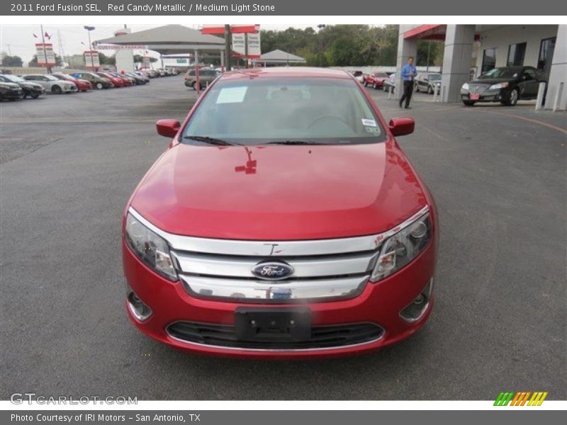 Red Candy Metallic / Medium Light Stone 2011 Ford Fusion SEL