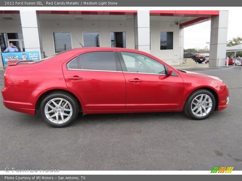 Red Candy Metallic / Medium Light Stone 2011 Ford Fusion SEL