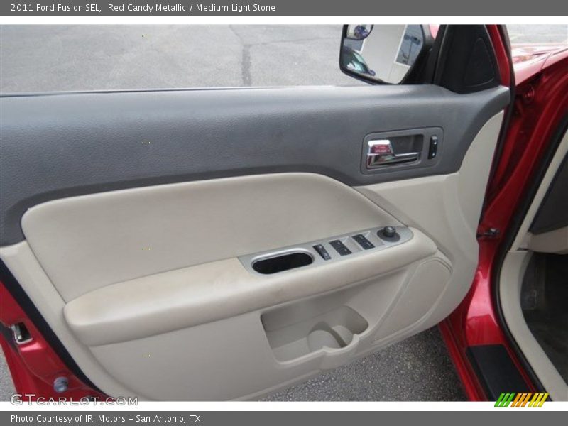 Red Candy Metallic / Medium Light Stone 2011 Ford Fusion SEL